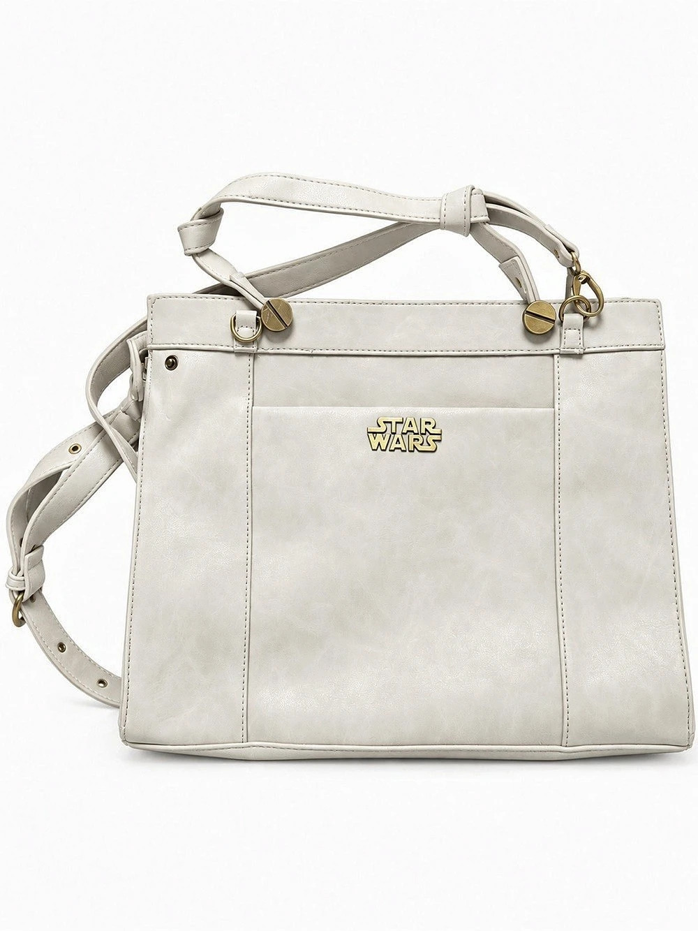Star Wars Women’s Cream Beige Handbag Crossbody Purse Gold Hardware